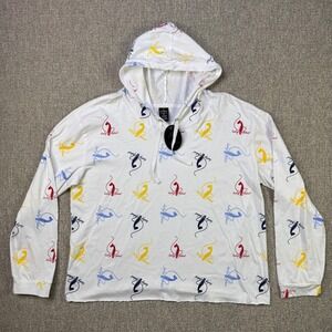 Baby Phat All Over Logo Hoodie White Cotton Y2K‎ Streetwear NWT Plus Size 1X